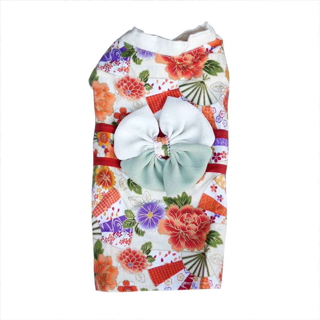宠物服饰 猫狗和服 晓之春 S~XL - 衣/帽 - 棉 黄色