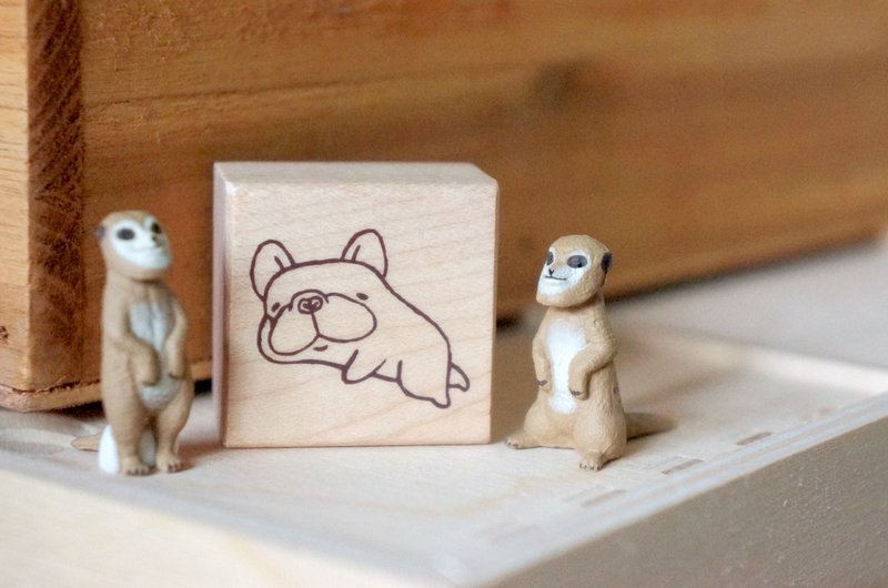 法斗印章-懒骨头 - 印章/印台 - 木头 卡其色