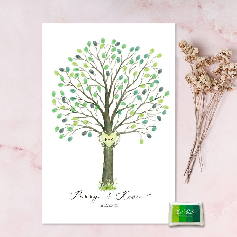 婚礼指纹签到树 指纹签到树 婚礼签名绸 签名板 签名簿 签名轴 - 海报/装饰画/版画 - 其他材质 