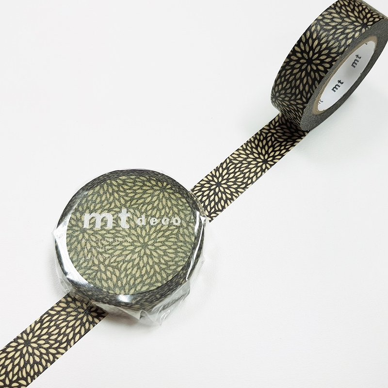 mt Deco 和纸胶带【貉菊-黑 (MT01D433)】 2018 summer - 纸胶带 - 纸 黑色