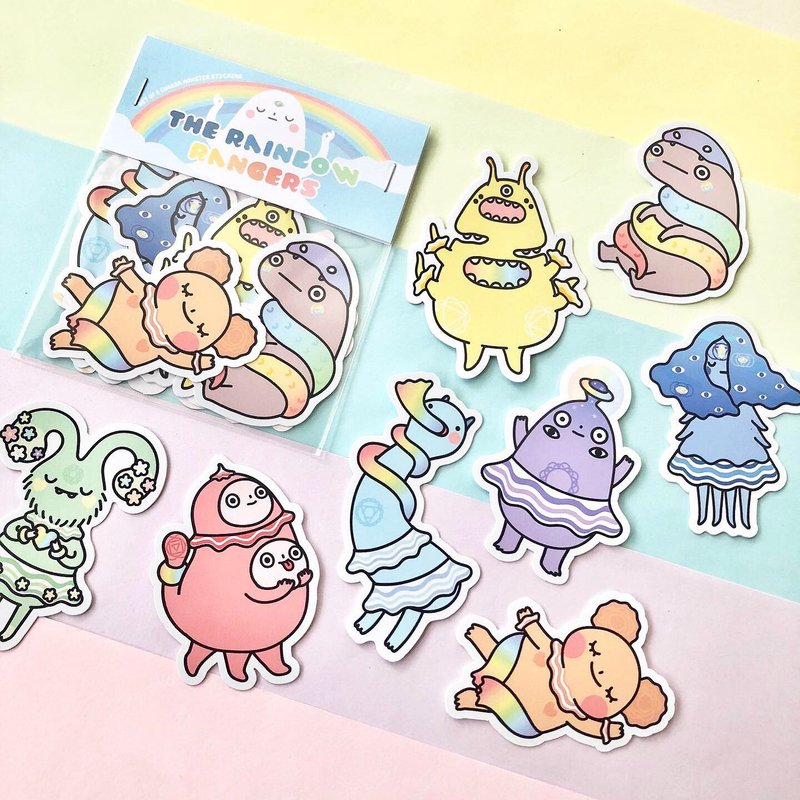 彩虹战队贴纸包 - 贴纸 - 纸 多色