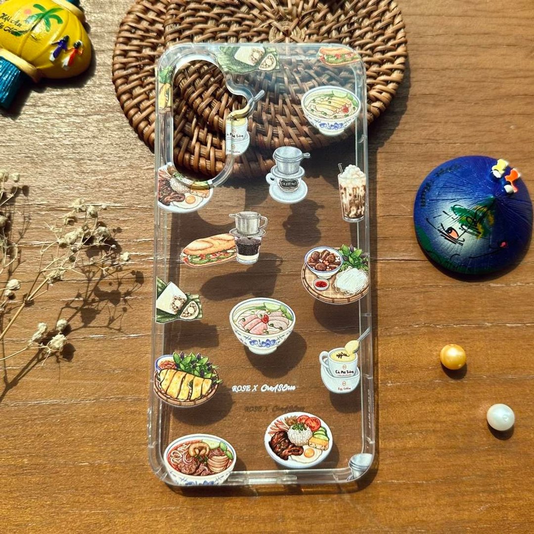 联名 Rose疗愈美食插画 越南美食图鉴 防摔手机壳 ROAD02 - 手机壳/手机套 - 硅胶 多色