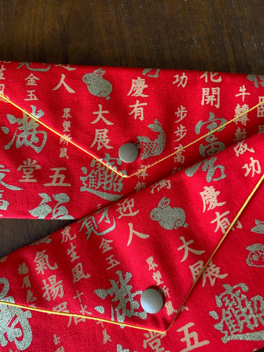 五福临门文青风万用袋-福气红 礼物 收纳红包 卫生棉收纳袋 存折 - 收纳用品 - 棉 红色