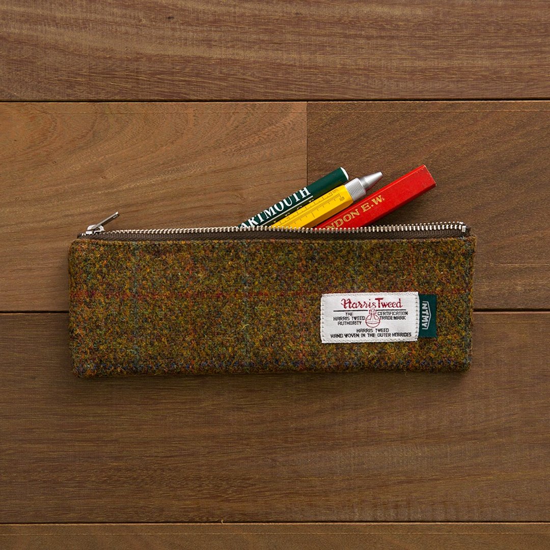 NTMY.Harris Tweed Pen Case 哈里斯粗花呢笔袋 - 化妆包/杂物包 - 羊毛 咖啡色