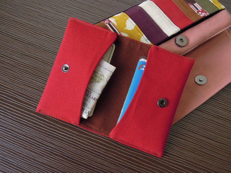 顶天立地的手工布作名片包 - 多种用途 - 正红色 - 名片夹/名片盒 - 棉．麻 红色