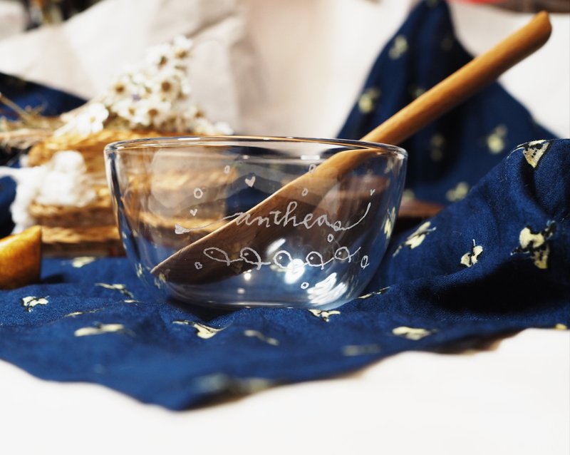 我的小碗子 - 专属定制礼物 - 玻璃雕刻 - Customize - 碗 - 玻璃 白色