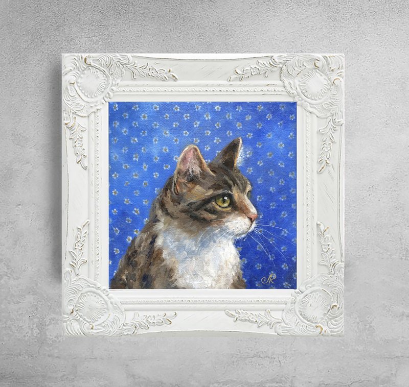 猫画原创油画家居装饰艺术 - 海报/装饰画/版画 - 其他材质 蓝色