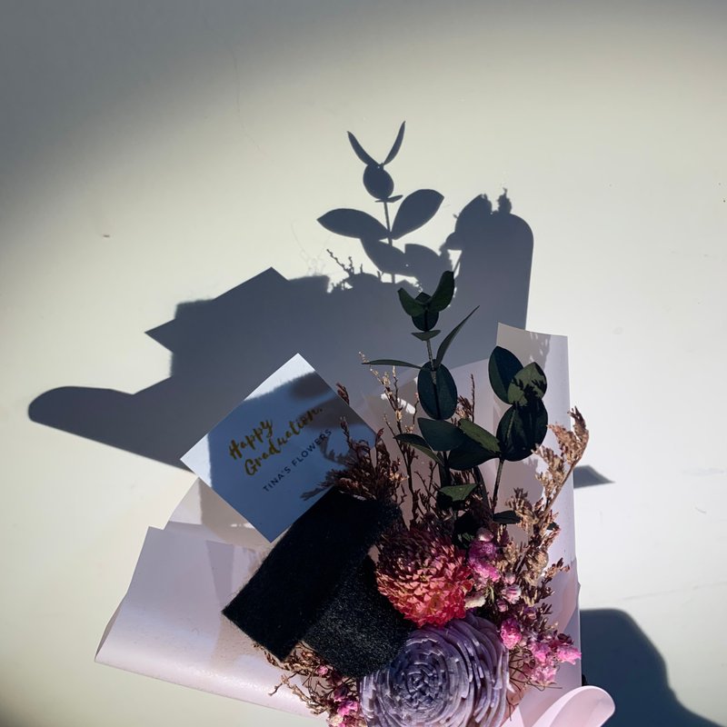 掌中小花束 毕业小花束 干燥花束 - 干燥花/捧花 - 植物．花 粉红色