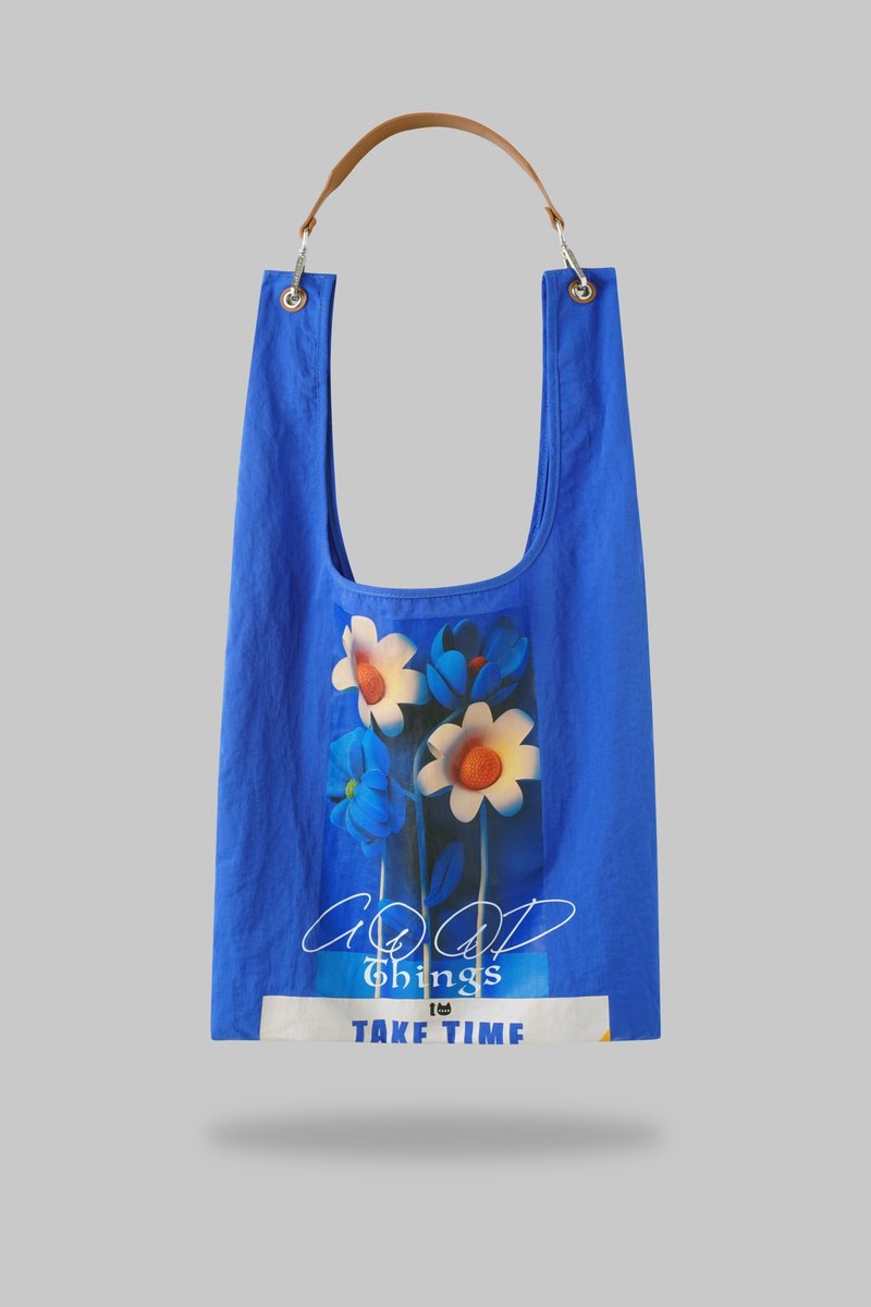 GOOD THINGS TAKE TIME TOBY BAG配可拆卸真皮肩带 by TobyBlack - 侧背包/斜挎包 - 其他材质 蓝色