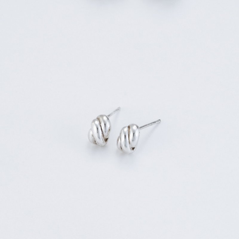 喜鹊 耳环 - 耳环/耳夹 - 纯银 银色