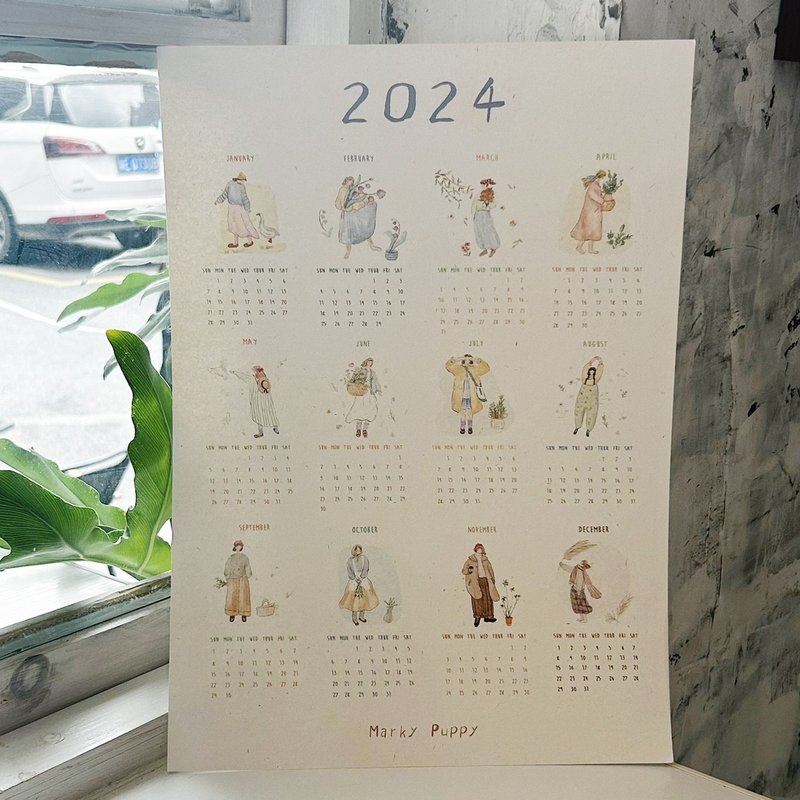 原创年历 那些女孩系列 原创A3规格 人物插画 创意 年历 月历 - 年历/台历 - 纸 