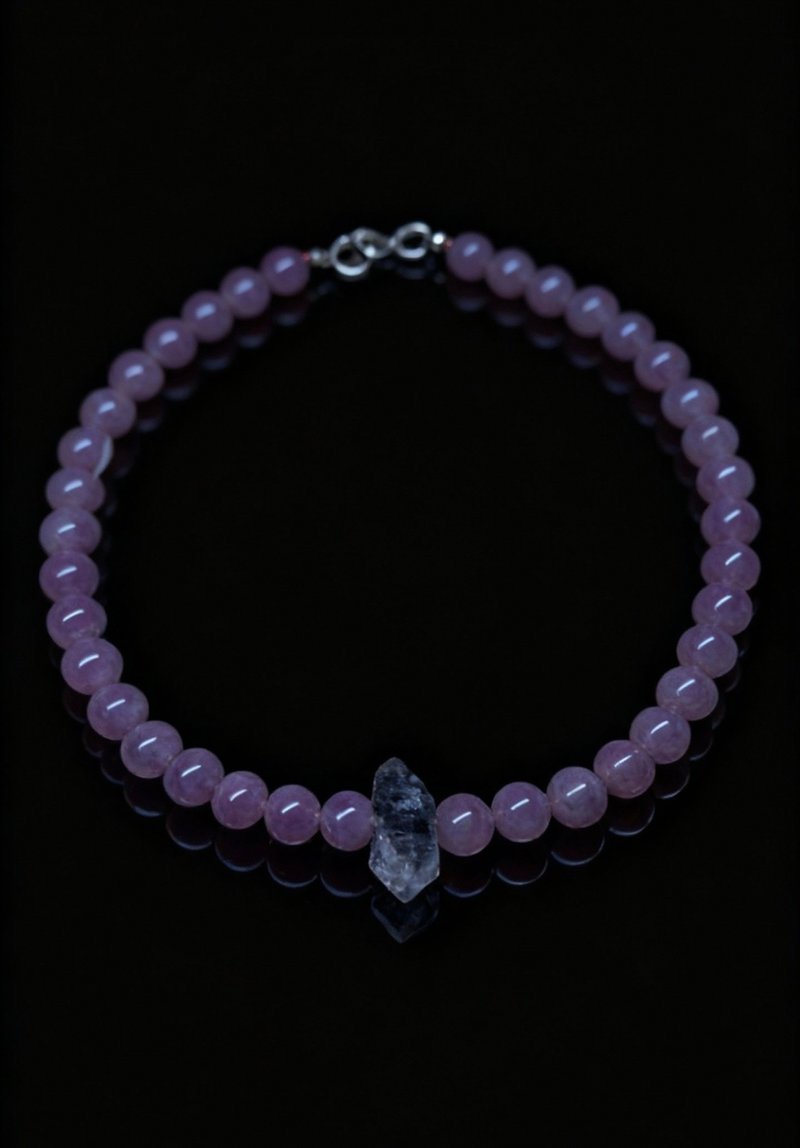 Crystal.EAA 设计款水晶项链 紫苑冰棱 紫马粉 闪灵钻 - 项链 - 水晶 粉红色