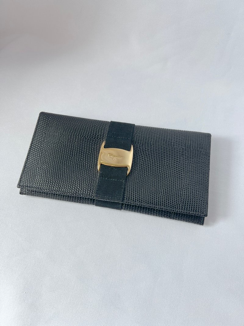 FERRAGAMO Long Wallet 长钱包 银包 手拿包 日本中古vintage - 皮夹/钱包 - 真皮 蓝色