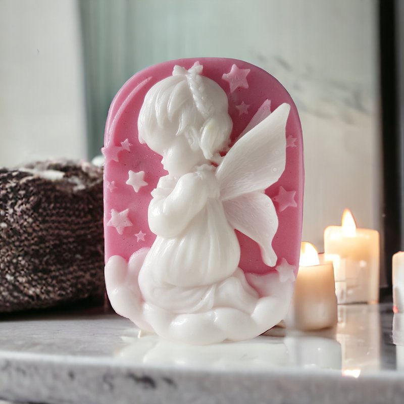 疗愈系 祈祷天使Girl 精油香氛手工皂 - 肥皂/手工皂 - 其他材质 黄色