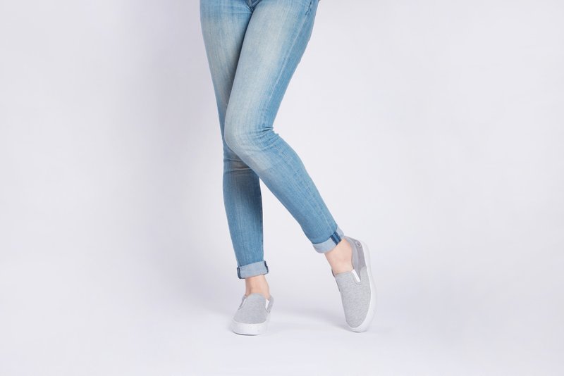 宝特瓶制休闲鞋  Tarare 复古厚底懒人鞋  麻花灰   女生款 - 女款休闲鞋 - 环保材料 灰色