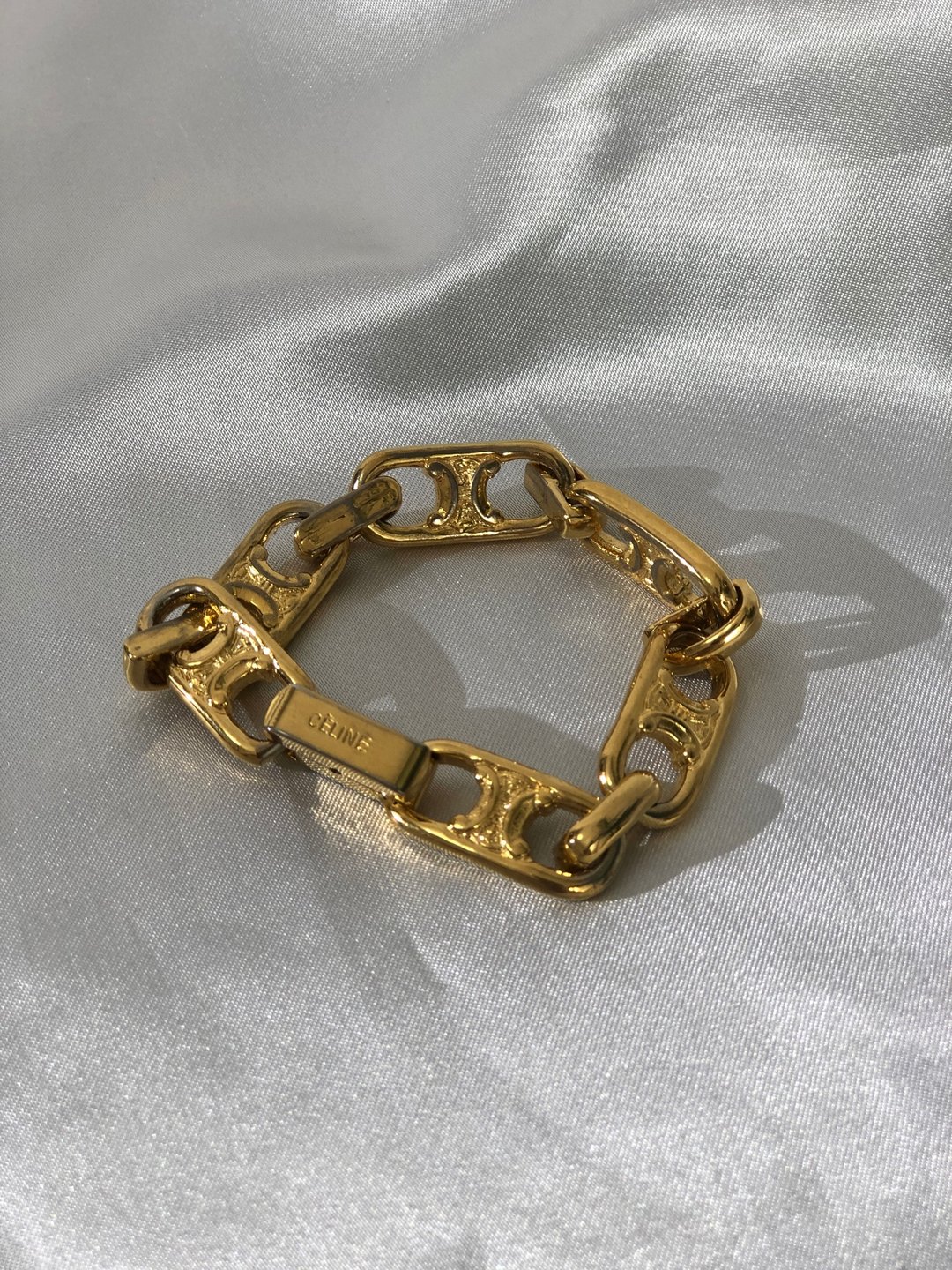 【日本直送，名牌二手包装】CELINE Triomphe 手链金Vintage Vintage 老 bgrfih - 手链/手环 - 其他金属 金色