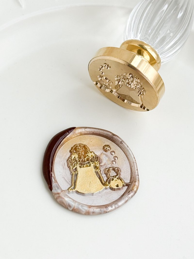 封蜡印章 116【best friend】 - 印章/印台 - 其他金属 金色