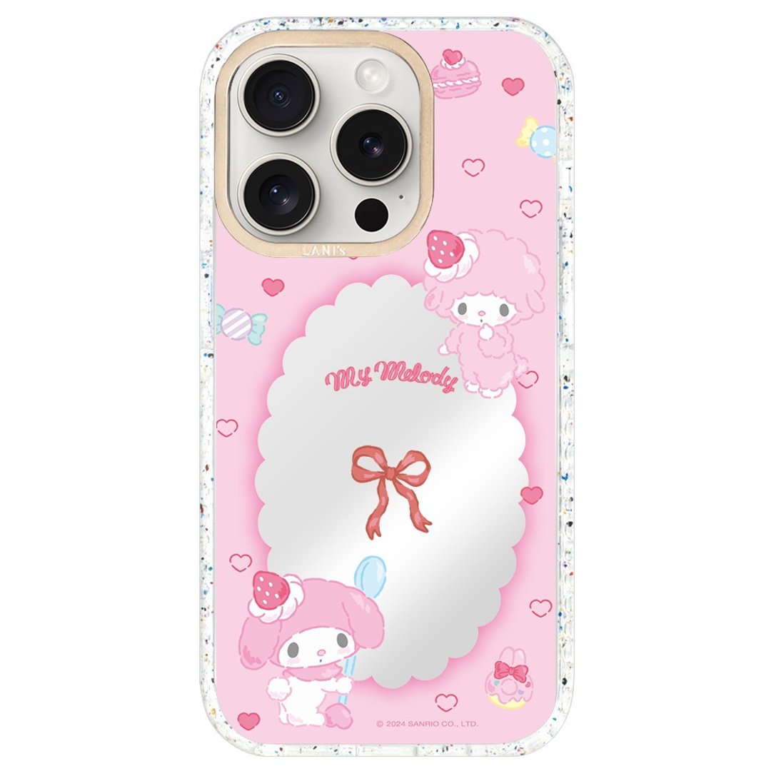 彼安诺 镜面草莓蝴蝶结 磁吸透彩框 iPhone 16 15 14 13 Pro Max - 手机壳/手机套 - 环保材料 银色
