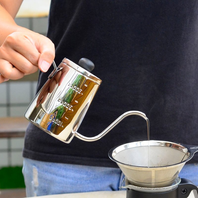 NEW细口壶350ml-附水位线 - 咖啡壶/周边 - 不锈钢 银色