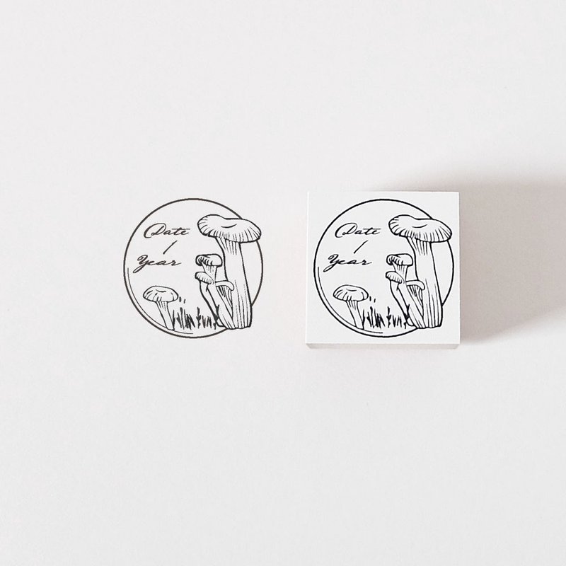 Rubber stamp mushroom - 印章/印台 - 橡胶 咖啡色