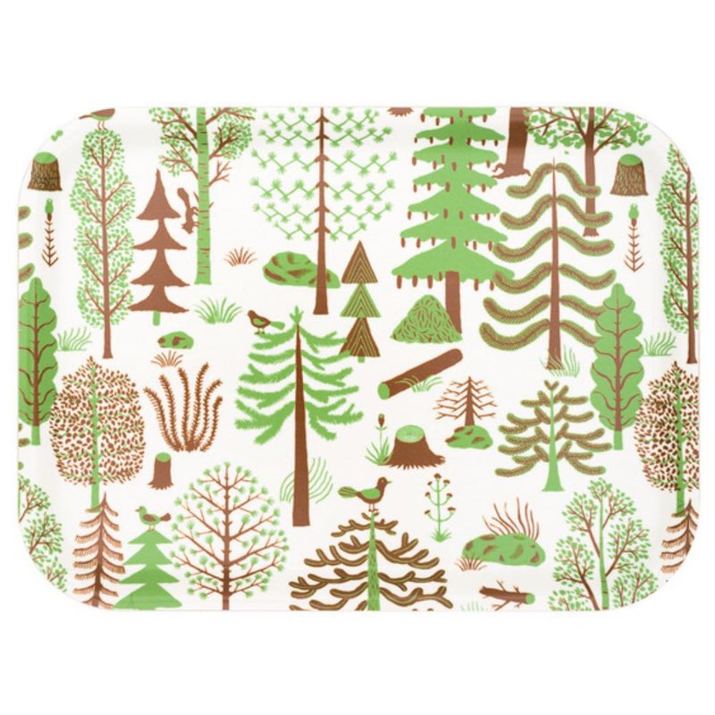 白桦木托盘 (绿色森林) - 托盘/砧板 - 木头 