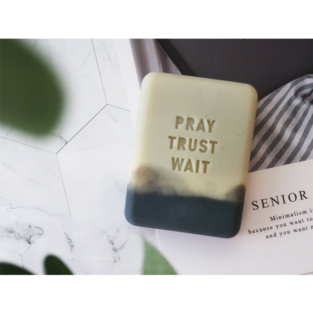 【皂章B03】祈祷 信任 等待 Soap Stamp福音字章 PRAY TRUST WAIT - 蜡烛/香氛/手工皂 - 压克力 