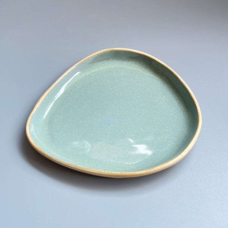 @studio_florero 湖泊 浅盘 点心盘 饰品盘 - 盘子/餐盘/盘架 - 陶 绿色