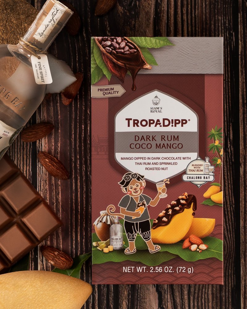 Siam's Royal 冧酒黑朱古力芒果干 - 零食/点心 - 塑料 咖啡色