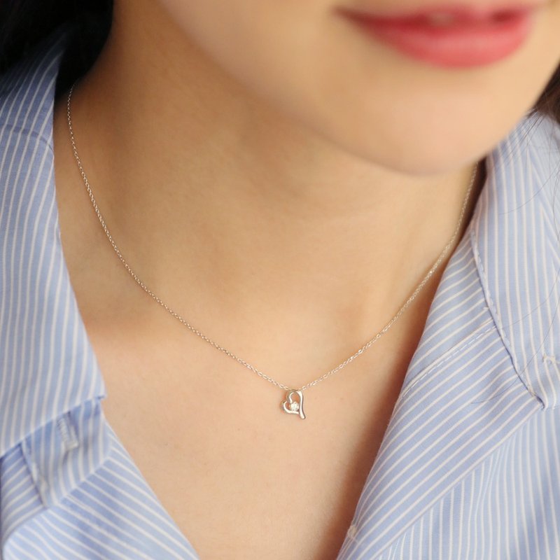 京华钻石 10K金 0.08克拉 轻珠宝钻石项链 甜蜜蜜 - 项链 - 钻石 