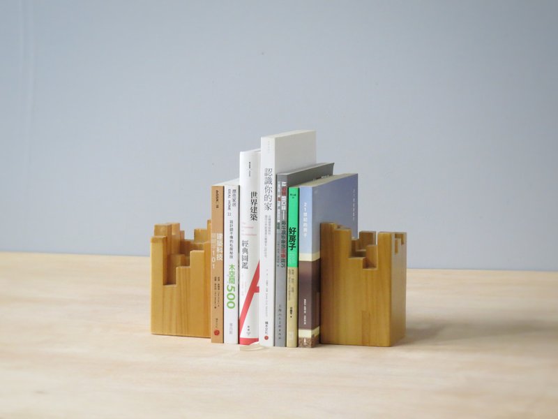 HO MOOD 天际线系列—城市 书挡 - 书架/书挡 - 木头 咖啡色