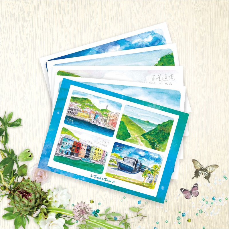 【台湾风景】 明信片 - 旅行台湾-基隆篇 - 5款各1张 - 卡片/明信片 - 纸 