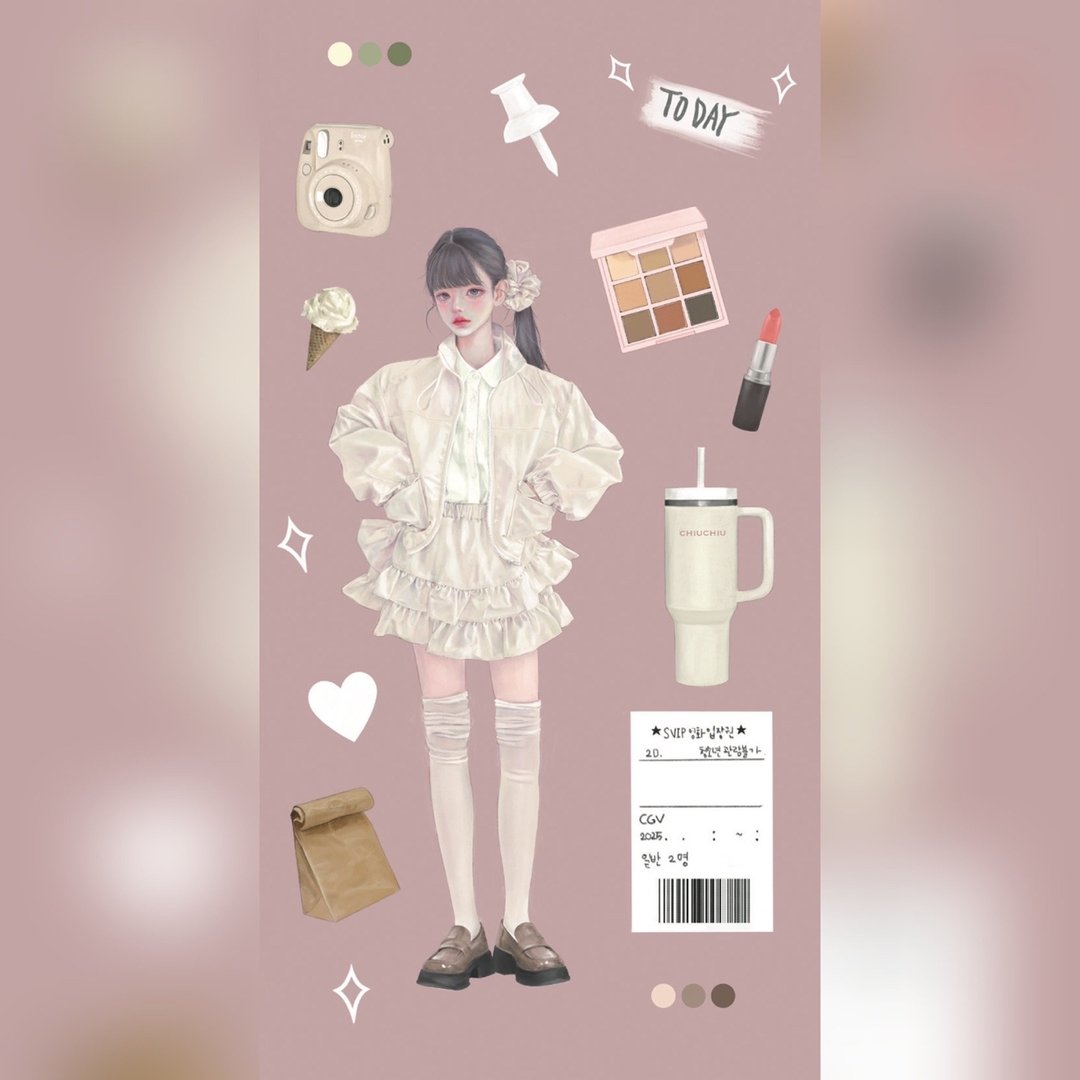 Hana 割线贴纸 - 贴纸 - 纸 