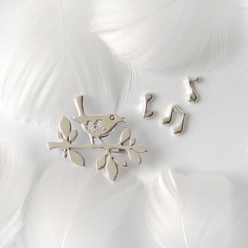 春之歌 / 925純銀胸針組合-給她的禮物 - 胸针 - 纯银 银色