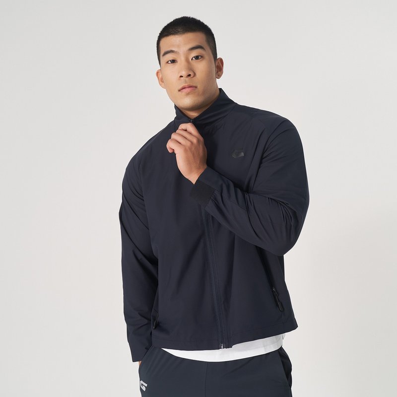 【GLADE.】Venture轻量防风透气 男机能外套 (海军蓝) - 男装运动衣 - 聚酯纤维 蓝色