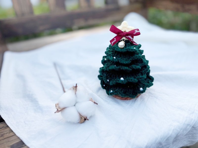 圣诞树 圣诞礼物 手工针织圣诞树 交换礼物 - 摆饰 - 棉．麻 