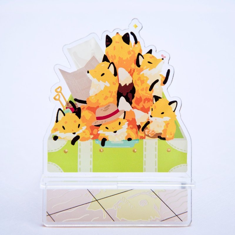 │走吧！去旅行│透明压克力手机座 - 摆饰 - 压克力 橘色