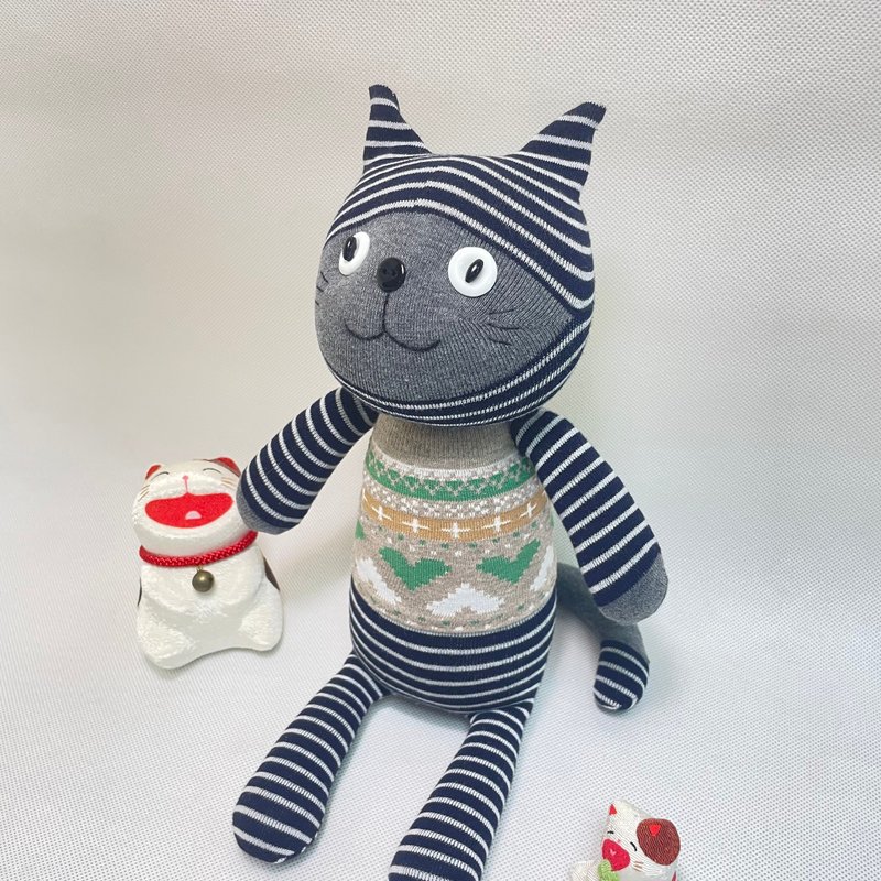 我是喵 / 玩偶 / 袜子娃娃 / 猫咪 - 玩偶/公仔 - 棉．麻 黑色