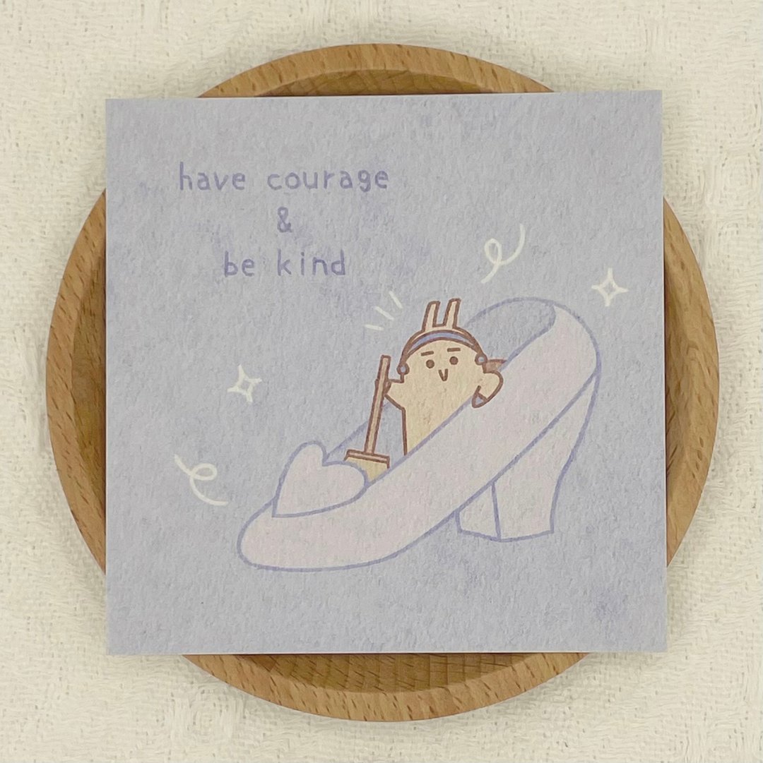 卡片 — have courage & be kind — 小由 - 卡片/明信片 - 纸 蓝色