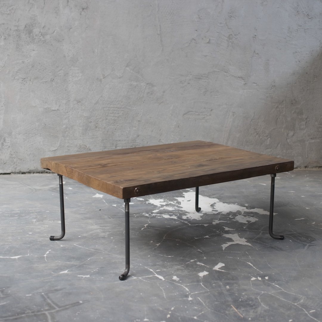 wood iron table 34.5*86.5*60 - 餐桌/书桌 - 木头 咖啡色