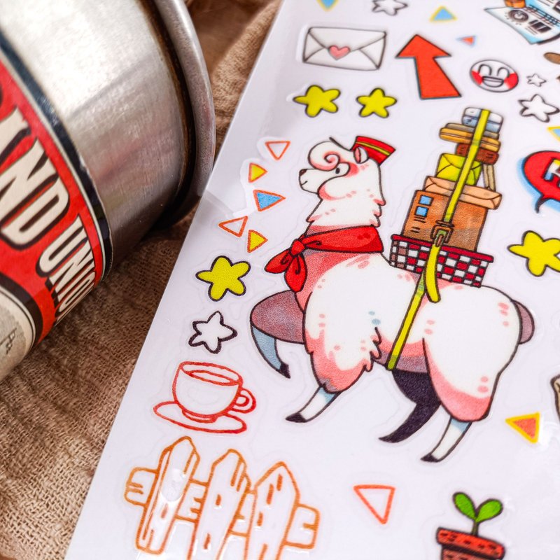 動物職人-草泥馬 / 轉印貼纸 - 贴纸 - 其他材质 多色