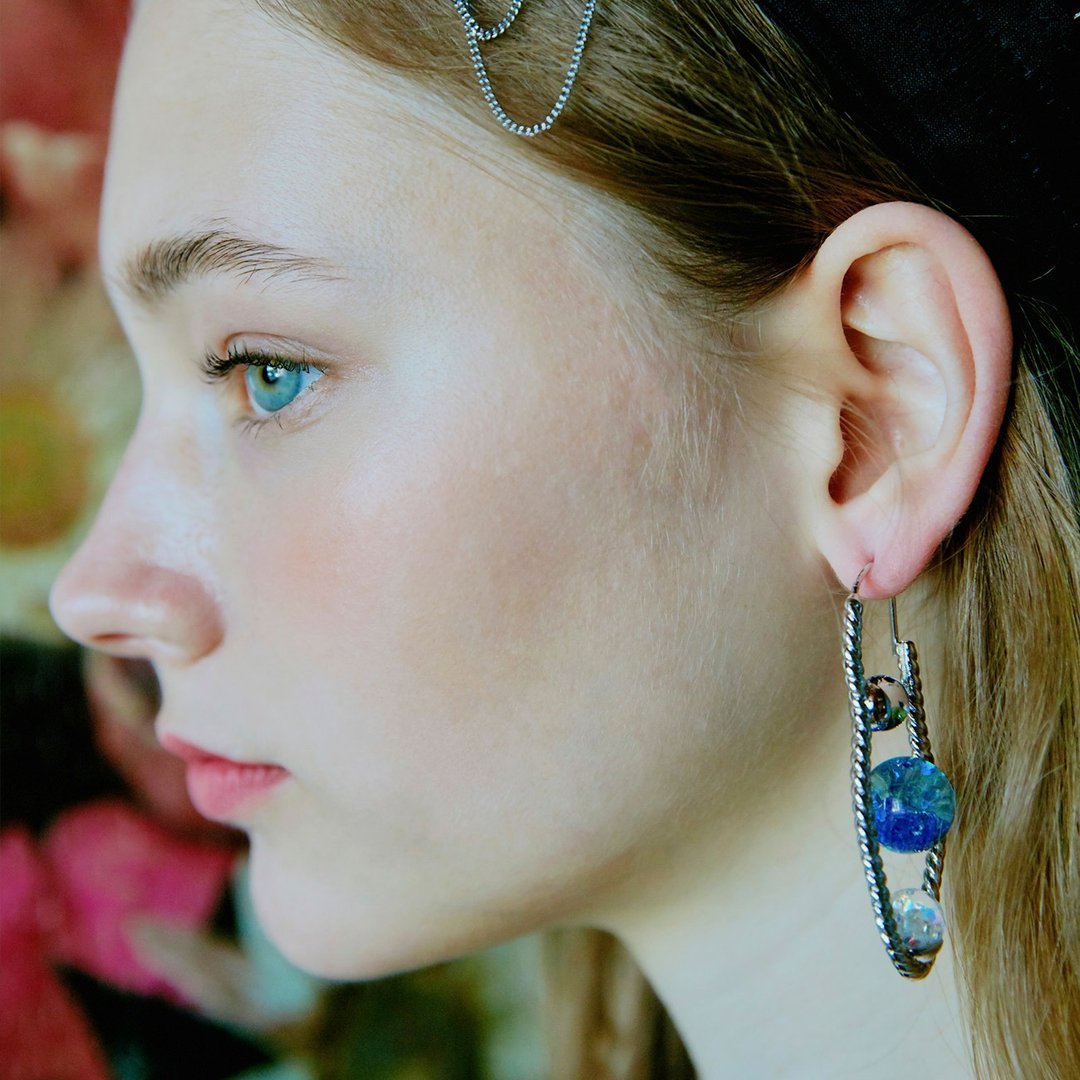 Palette Snowball Earrings 4 - 耳环/耳夹 - 玻璃 