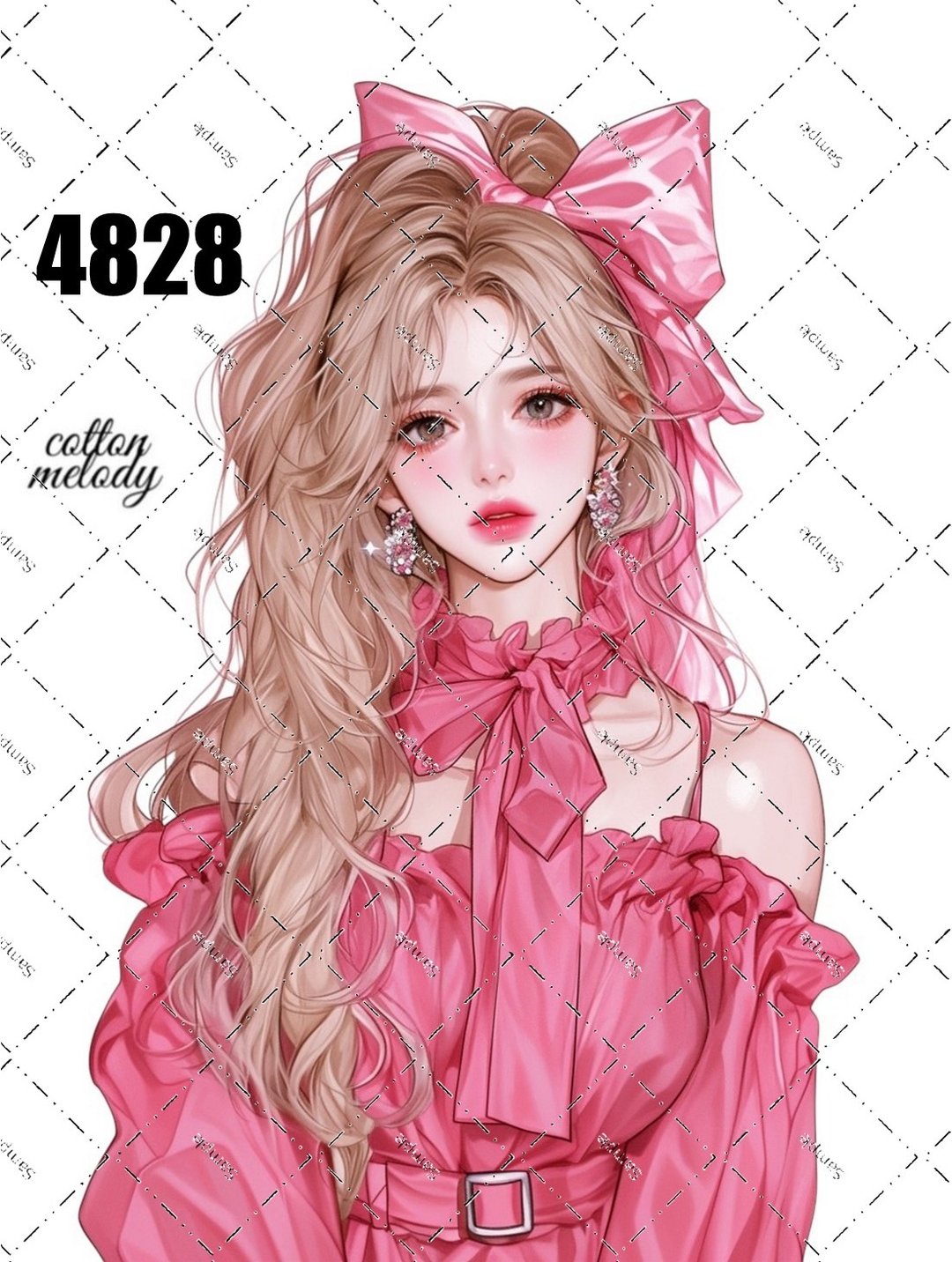 original sticker no.4828 人物贴纸 原创贴纸 原创人物贴纸 装饰贴纸 cotton melody - 贴纸 - 纸 