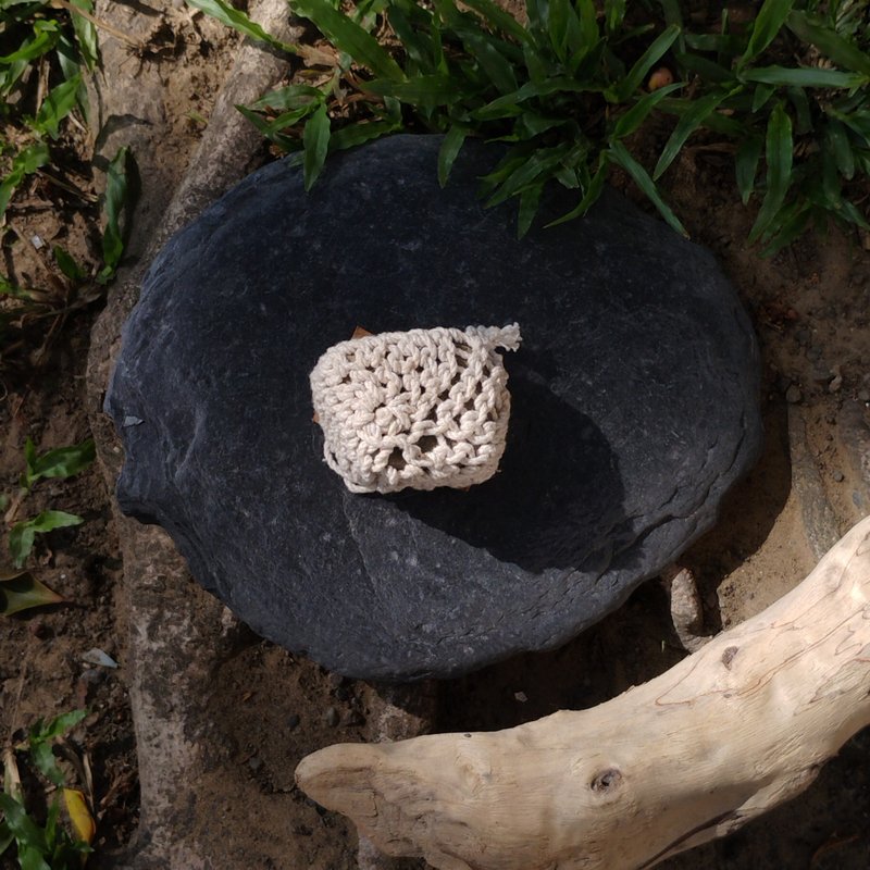 【Into the Web】落网之石－包石之二 棉绳编织包石 - 摆饰 - 其他材质 灰色