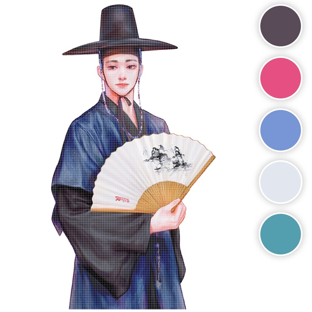 Doyoung (5色) 38 (honne market) 人物贴纸 男孩贴纸 黑浣熊 - 贴纸 - 纸 