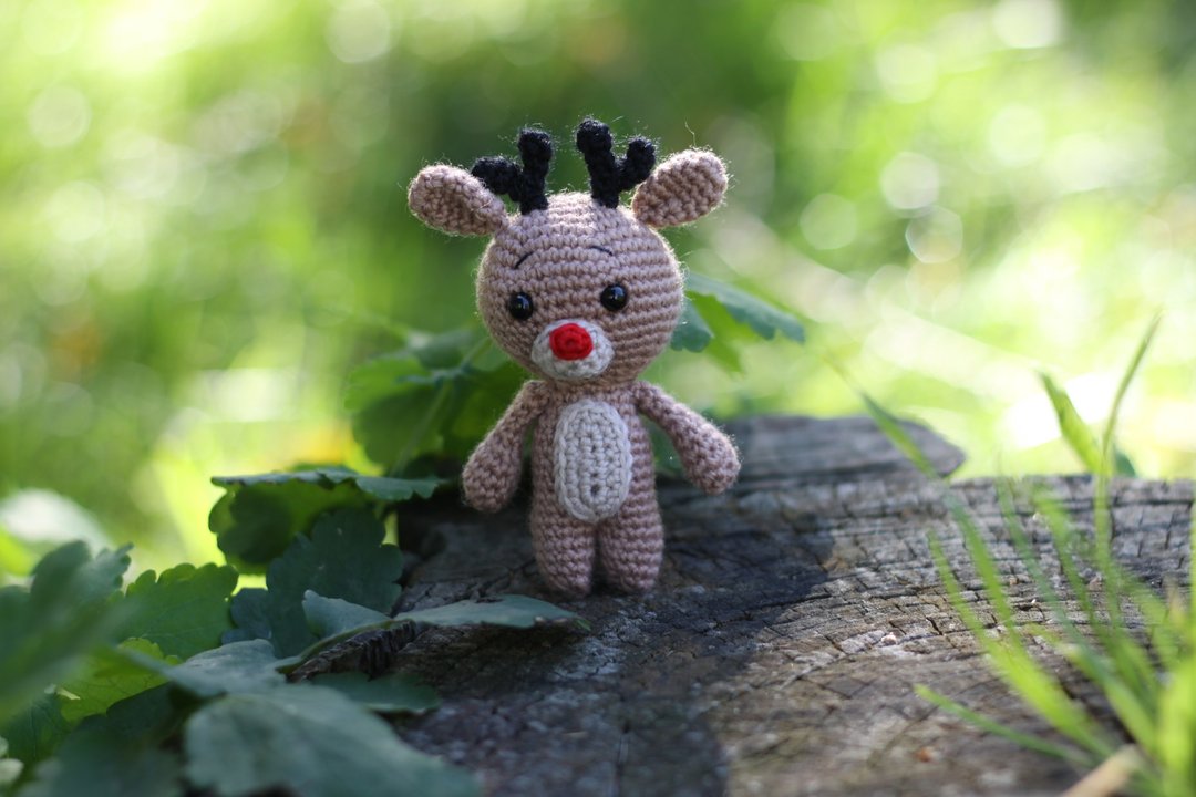 Crochet deer, Crochet deer Stuffed toy, deer toy, knitted deer, Cute plush deer - 玩具/玩偶 - 羊毛 