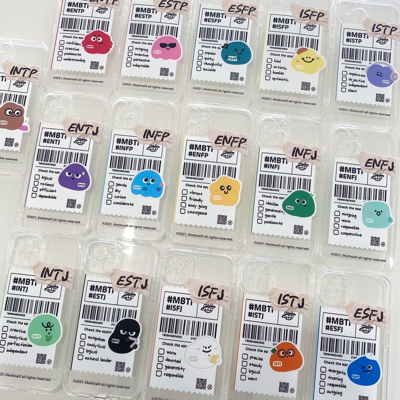 iPhone Galaxy MBTI 防摔防刮透明手机壳 - 手机壳/手机套 - 塑料 多色