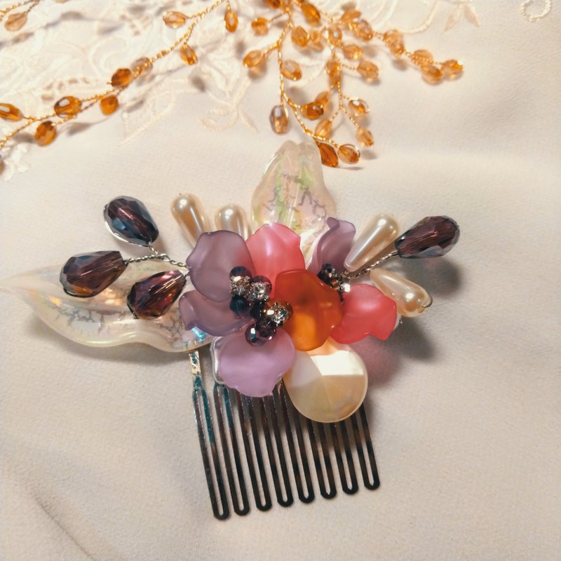 娇若春花系列 法国梳-439 - 发饰 - 其他金属 