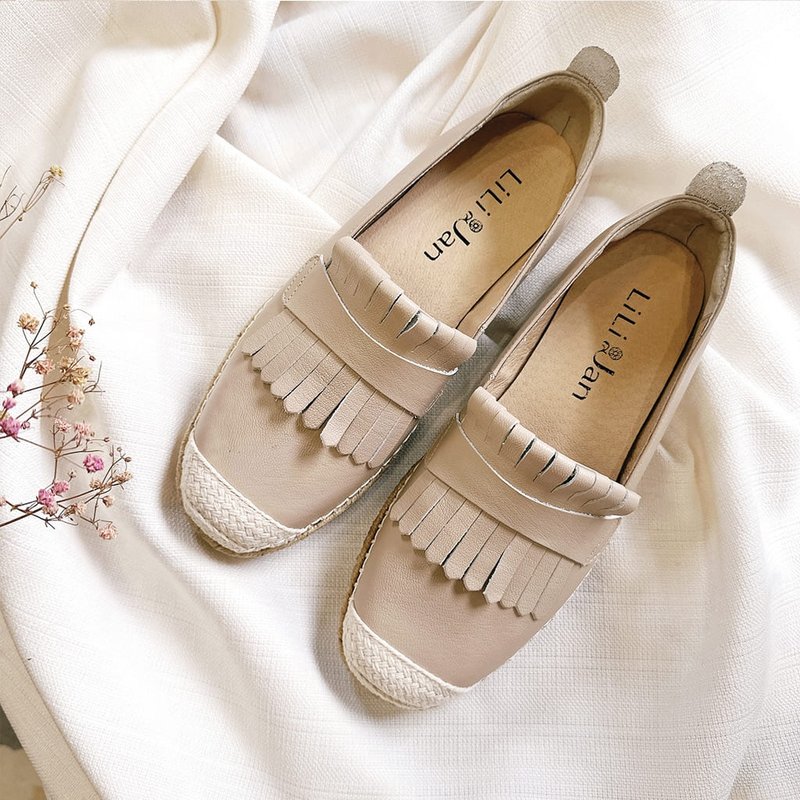 【漫步花园】柔软牛皮Penny休闲渔夫鞋_烟熏玫瑰 - 女款牛津鞋/乐福鞋 - 真皮 粉红色