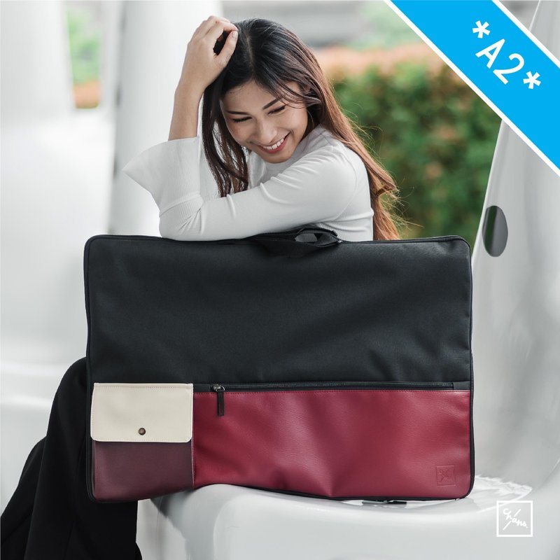 Mana A2 | A2 尺寸画板收纳包 - 活力红 - 公文包/医生包 - 人造皮革 红色