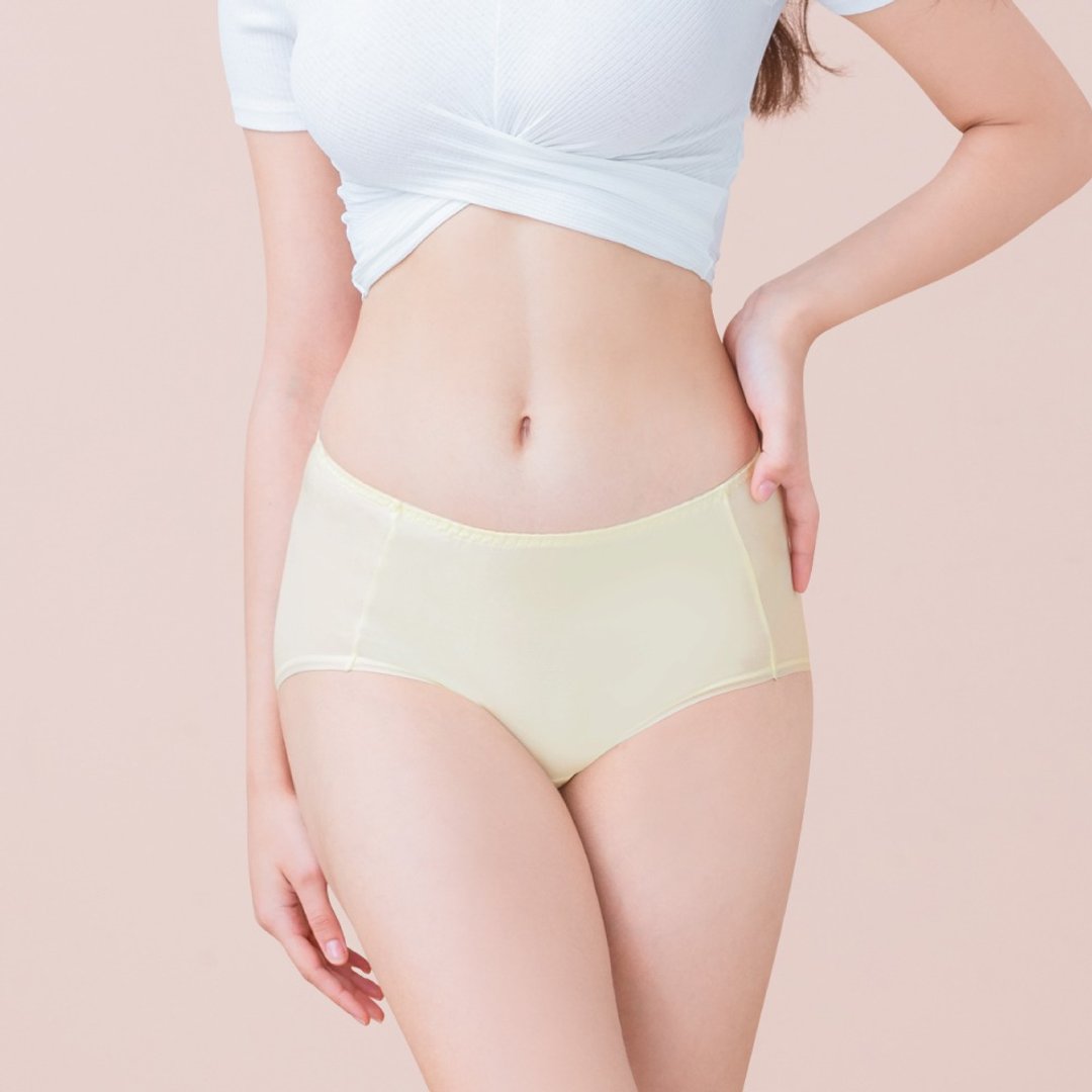 Clany可兰霓 抗菌消臭亲肤氧化锌中腰M-XL内裤 活力黄 2207-71 - 女士内衣裤 - 尼龙 黄色